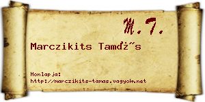 Marczikits Tamás névjegykártya